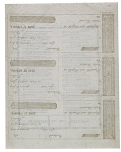 シートチェックの裏面に印刷されたディクシー、1861 作： American School