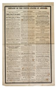 アメリカ合衆国の墓碑文、1861年
