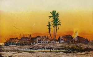 アラブの村の夕べ (カラーリソ) 作： American School