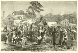 1864年9月、アトランタからの南軍の脱出 作： American School