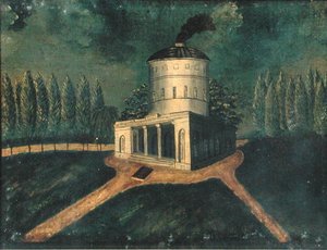 フェアマウント・ウォーターワークス 1838年頃（油彩・キャンバス） 作： American School