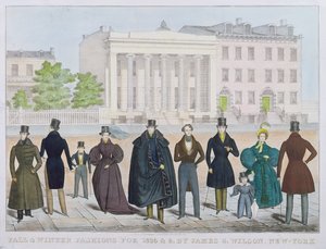 ジェームズウィルソン、ニューヨークによる1835年と1836年の秋と冬のファッション 作： American School