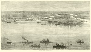 1864年8月、モバイルベイの連邦艦隊 作： American School
