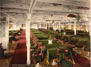 Grosser Kurfurstのファーストクラス・ダイニングルーム、パブ。C1899.