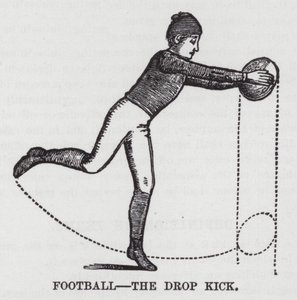 Football, the Drop Kick (Engraving) 作： American School