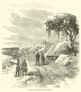 1864年12月、サバンナのフォートサンダーボルト 作： American School