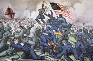 第54マサチューセッツ(有色)連隊によるワグナー砦の襲撃 作： American School