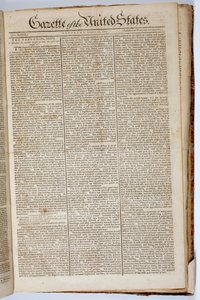 アメリカ合衆国の官報、1789年4月15日のフロントページ 作： American School