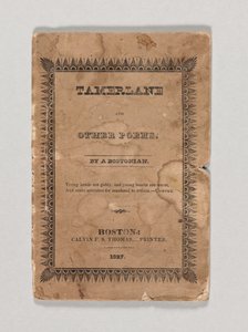 エドガー・アラン・ポーによる「タメルレーンとその他の詩」の表紙、1827年発行（印刷）（433401も参照） 作： American School