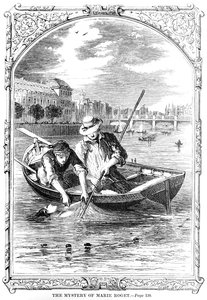 エドガー・アレン・ポー（1809-49）1852年のマリー・ロジェの謎への口絵 作： American School