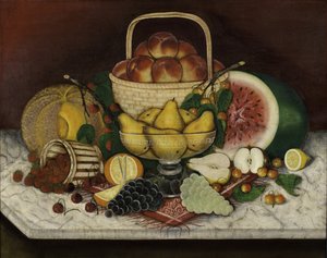 大理石の果実、1865 作： American School