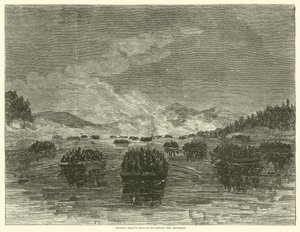 1863年10月、テネシーを下るヘイズンズ将軍旅団 作： American School