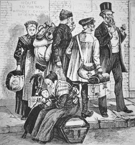 ニューヨークのドイツ系移民たち、1870年頃（エングレービング 作： American School