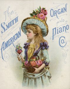 フラワーバスケットを持って女の子 作： American School