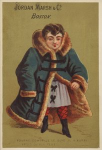 特大のコートの女の子 作： American School