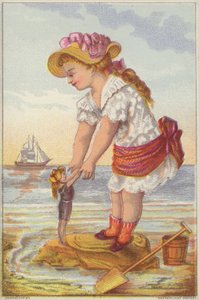 人形に泳ぎを教える女の子 作： American School