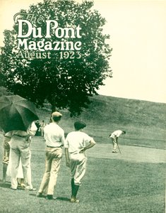 ゴルフ、1923年8月のデュポンマガジンの表紙 作： American School