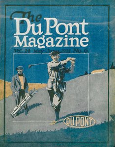 ゴルフ、デュポン誌の表紙、1921年5- 6月 作： American School