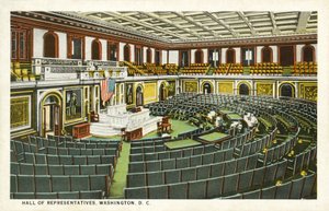 アメリカ・ワシントンDC「Hall Of Representatives」（カラーリトグラフ版 作： American School