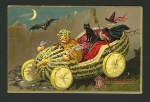 ハロウィーン・グリーティング・カード（クロモリの木 作： American School