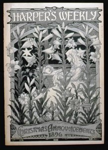ハーパーズウィークリー、クリスマスのお知らせ1896 作： American School