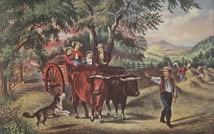 乾杯時、最初のロード、パブ。 1868年、キュリアーとアイブス