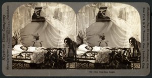 彼女の守護天使、1899年頃（ステレオグラフ） 作： American School
