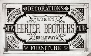 Herter Brothers、装飾、家具、877＆879、ブロードウェイ、ニューヨーク（litho [trade card]） 作： American School