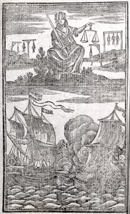 すべての最も悪名高い海賊とそのクルーの歴史と生活、frontispiece、ロンドン、1725 作： American School