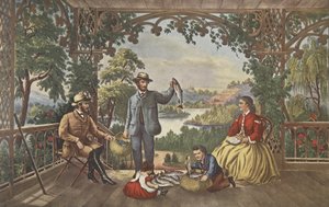 ホームフロムブルック、ラッキーフィッシャーマン、パブ。 1867年、キュリアーとアイブス