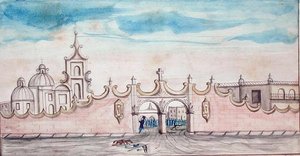 メキシコ・ワマントラ（水彩・紙） 作： American School