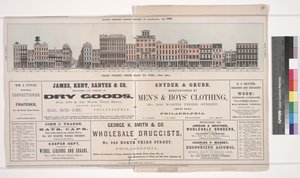 フィラデルフィアのバクスターズパノラマビジネスディレクトリのイラスト、1860 作： American School
