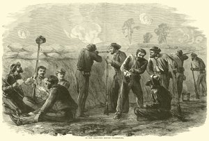 1864年8月、ピーターズバーグの前の塹壕 作： American School