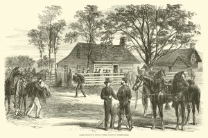 ジョンストンが降伏したジェームズベネットハウス、1865年4月 作： American School