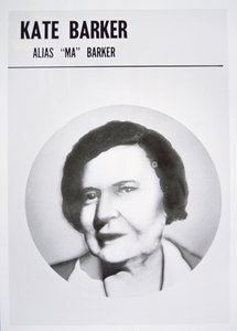ケイト・バーカー（c.1871-1935）通称「マー」・バーカー（リトグラフ 作： American School