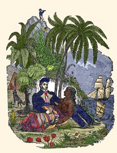 マダガスカル島の海賊たちの生活。1837年の "The pirate own book "のエングレーヴィング。 作： American School