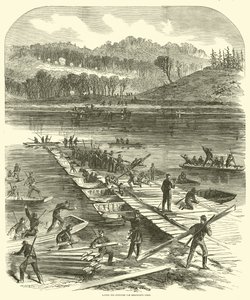 1863年4月、セジウィック軍団のポンツーンを置く 作： American School