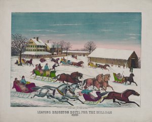 ブライトンホテルを出発してミルダムへ（冬、1871年頃）（印刷） 作： American School