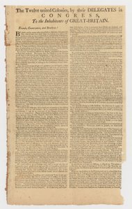 イギリスの住民への12の連合植民地の手紙 作： American School