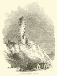 1864年8月、フォートモーガンの灯台 作： American School