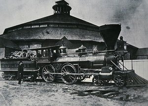 アレクサンドリア ラウンドハウスにある米軍鉄道 (北軍) の機関車「ジェネラル ハウプト」 作： American School