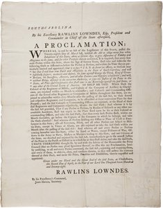 サウスカロライナの独立を守る忠誠の誓い、1778年4月2日 作： American School
