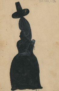 ルーシーノックス、1790年頃（カードにチャイナホワイトのインク） 作： American School