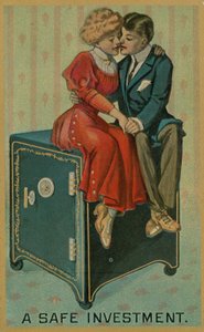 安全で安全な投資を受け入れる男性と女性 作： American School