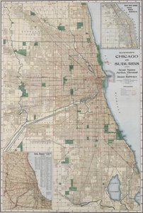 シカゴ近郊の地図 作： American School