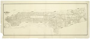 メトロポリタン消防署長官の指導の下で作成されたニューヨーク市の地図。メトロポリタン消防署とメトロポリタン警察署が所有および使用している建物の場所を示しています。