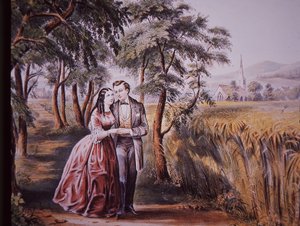 結婚の申し出 19世紀初頭（カラーリトグラフ 作： American School
