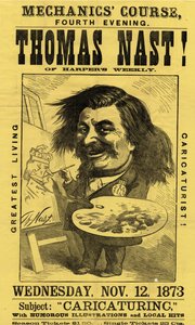 力学コース、第4夜。 Thomas Nast！、Currier＆Ives発行、1873年 作： American School