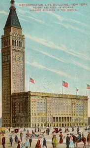 メトロポリタンライフビル、ニューヨーク、c.1909-13 作： American School