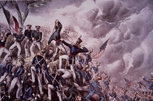 米墨戦争（1846-48）セロ・ゴルドの戦い 作： American School